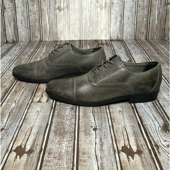 NWT Original Penguin Oxfords with Cap Toe in Pewter Size 9 - Picture 4 of 7